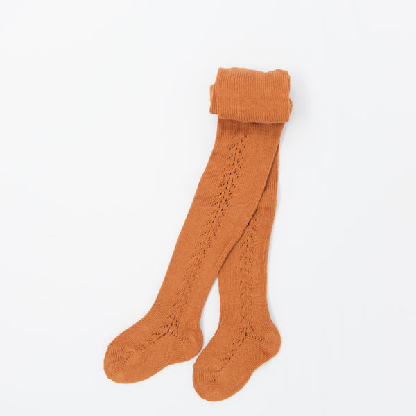 Warm Oxide Side Crochet Tights