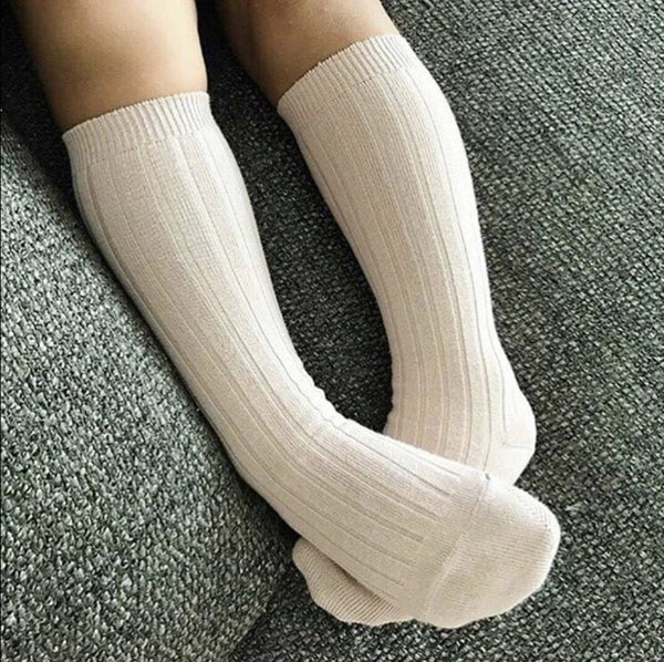 Beige Knee Socks