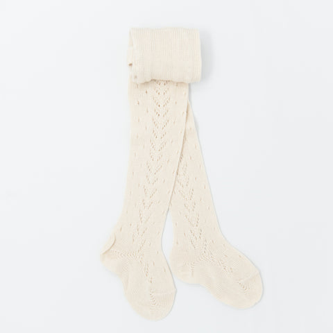 Linen Side Crochet Tights
