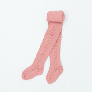 Warm Terracotta Side Crochet Tights