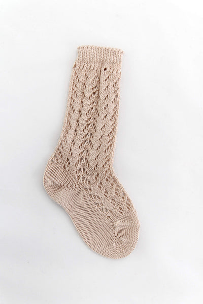 Old Rose Crochet Knee Socks